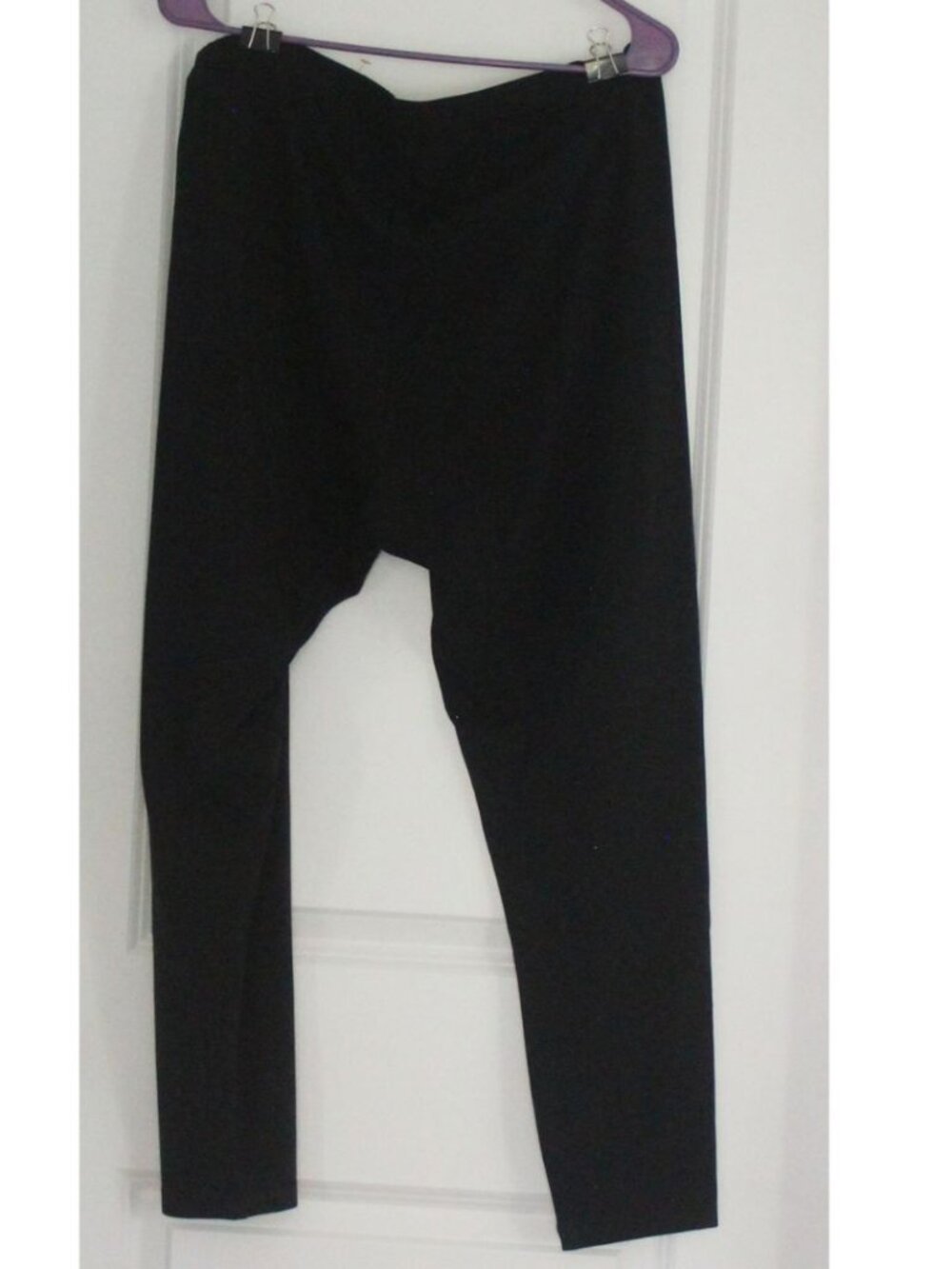 J. Jill Womens Plus Size Black Pima Cotton Ankle Leggings Stretch Waist Pants 2X
